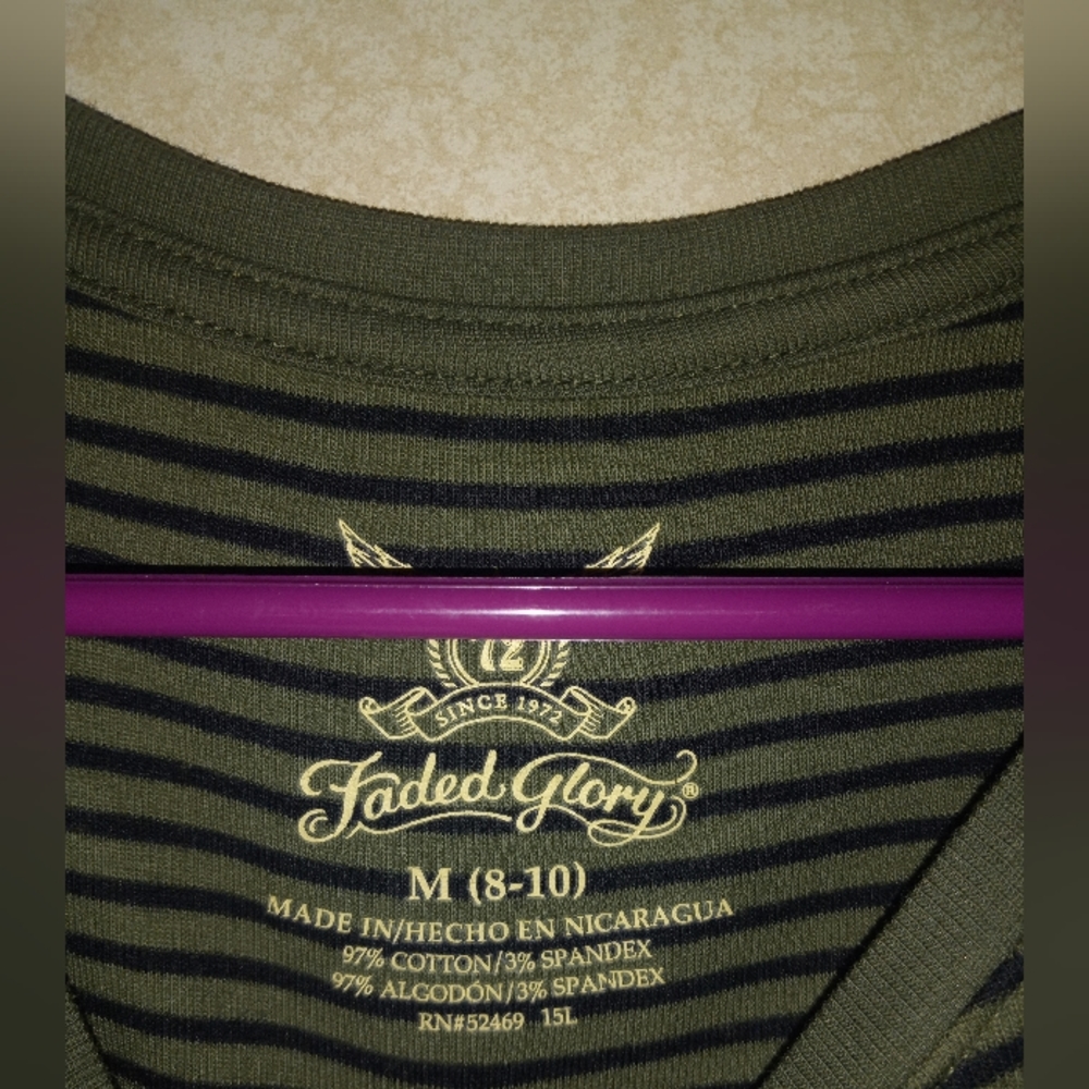Long Sleeve  Striped Tee - Picture 3 of 3